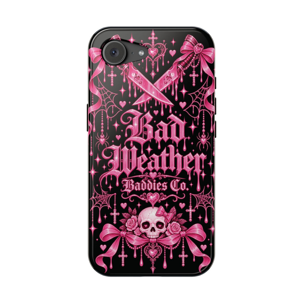 Pink Gothic Magnetic Phone Case With Impact Resistant Protection
