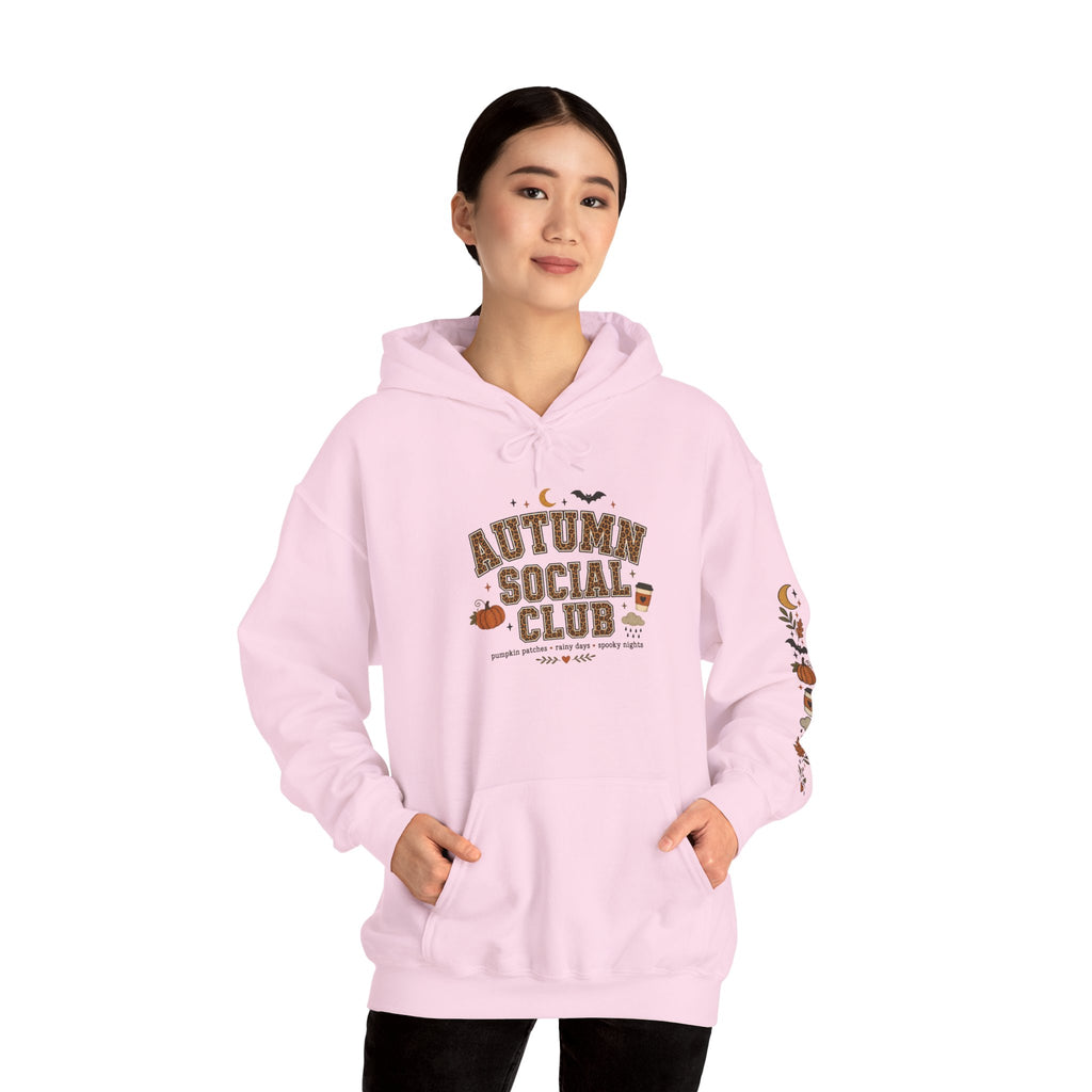 Autumn Social Club Sweatshirt | Leopard Print Fall Shirt | Pumpkin Patches Rainy Days Spooky Nights | Cozy Autumn Crewneck