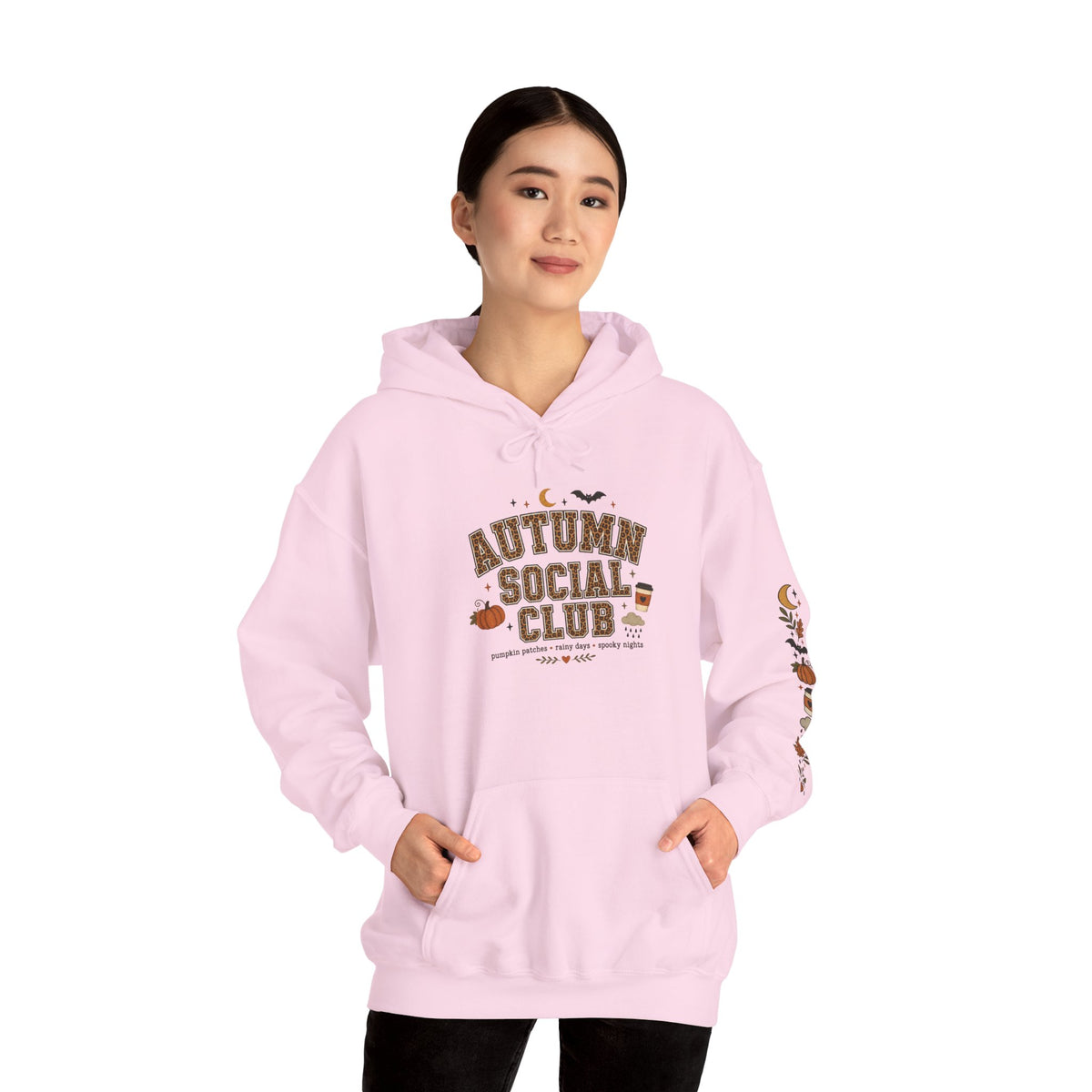 Autumn Social Club Sweatshirt | Leopard Print Fall Shirt | Pumpkin Patches Rainy Days Spooky Nights | Cozy Autumn Crewneck