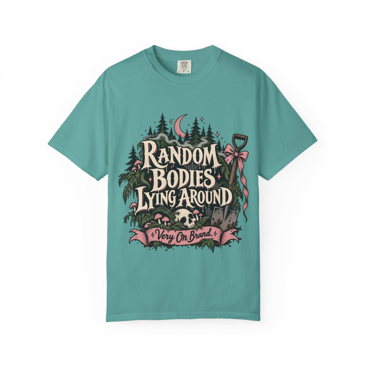 Random Bodies Lying Around Graphic T-Shirt — Dark Humor Halloween Tee