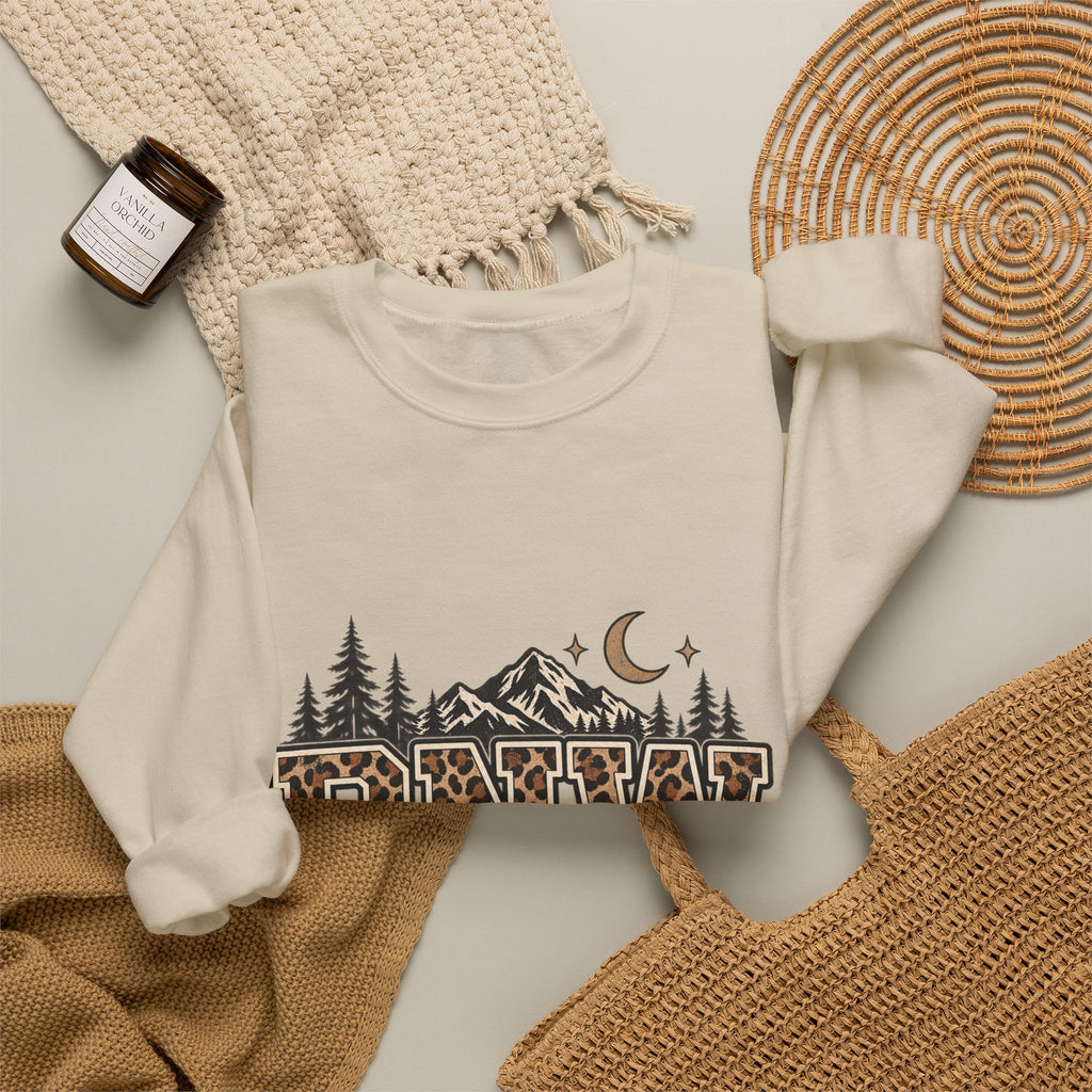 PNW Leopard Print Crewneck Sweatshirt