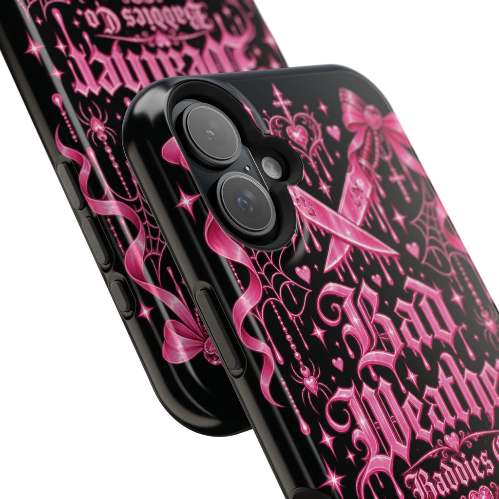 Pink Gothic Magnetic Phone Case With Impact Resistant Protection