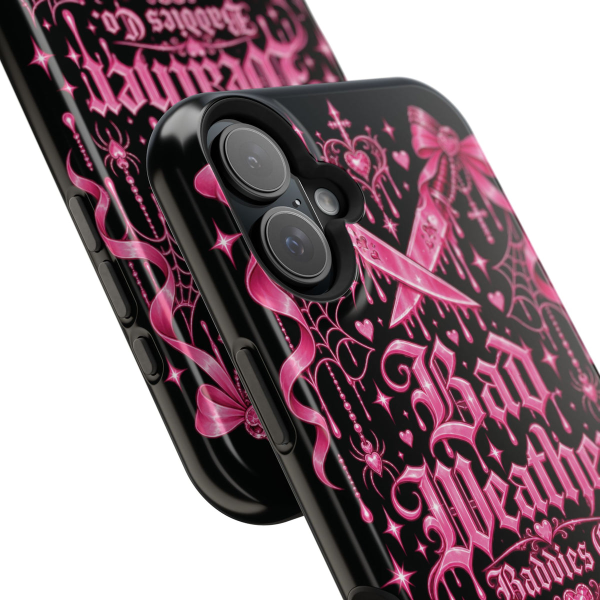 Pink Gothic Magnetic Phone Case With Impact Resistant Protection