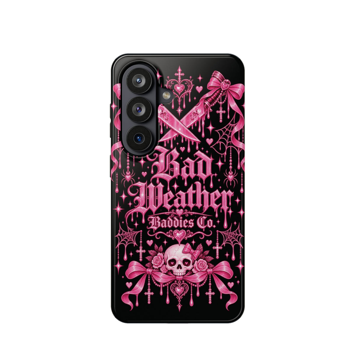 Pink Gothic Magnetic Phone Case With Impact Resistant Protection