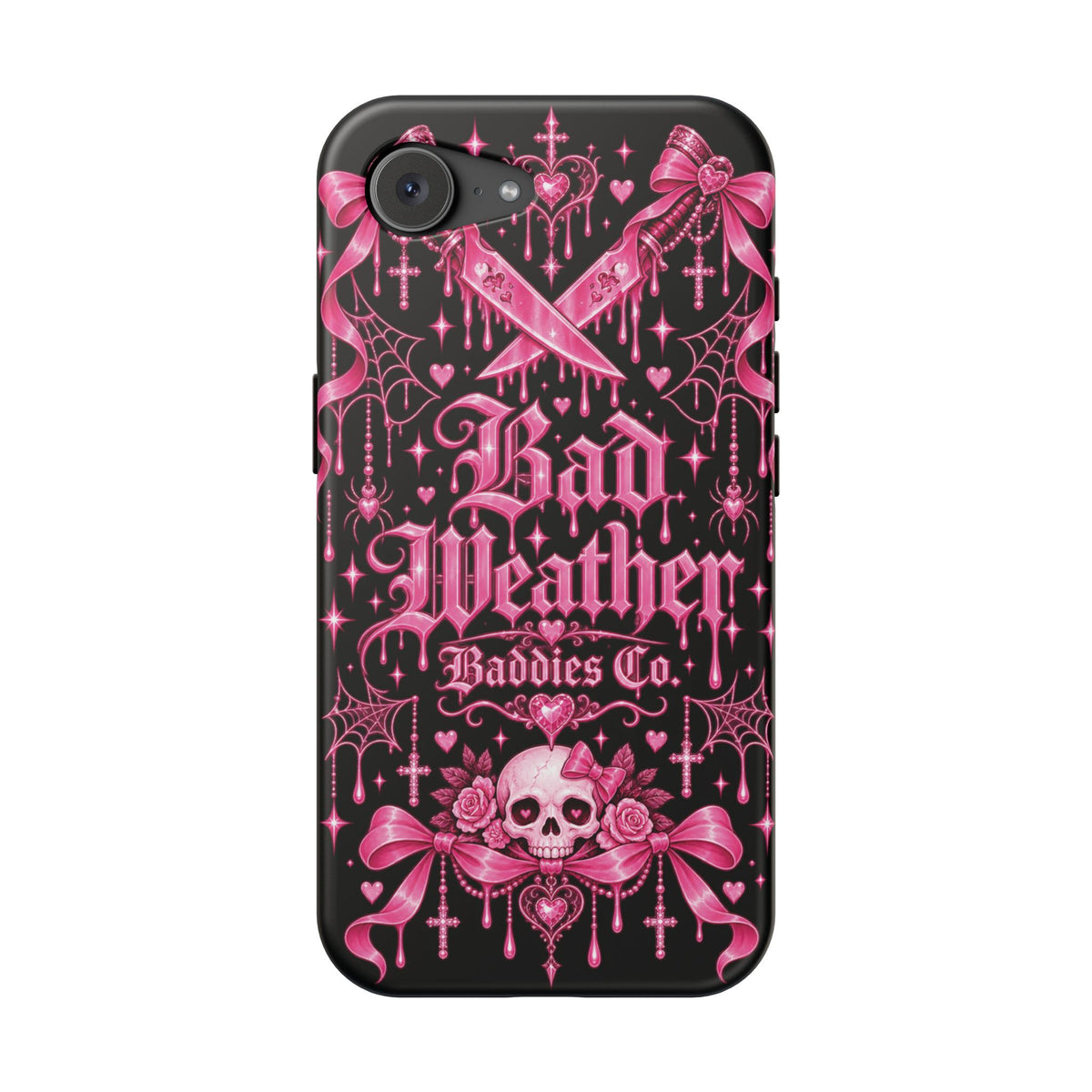 Pink Gothic Magnetic Phone Case With Impact Resistant Protection