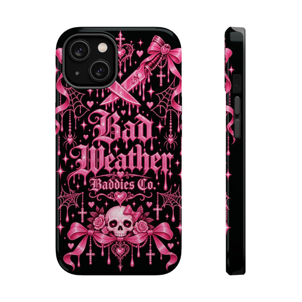 Pink Gothic Magnetic Phone Case With Impact Resistant Protection
