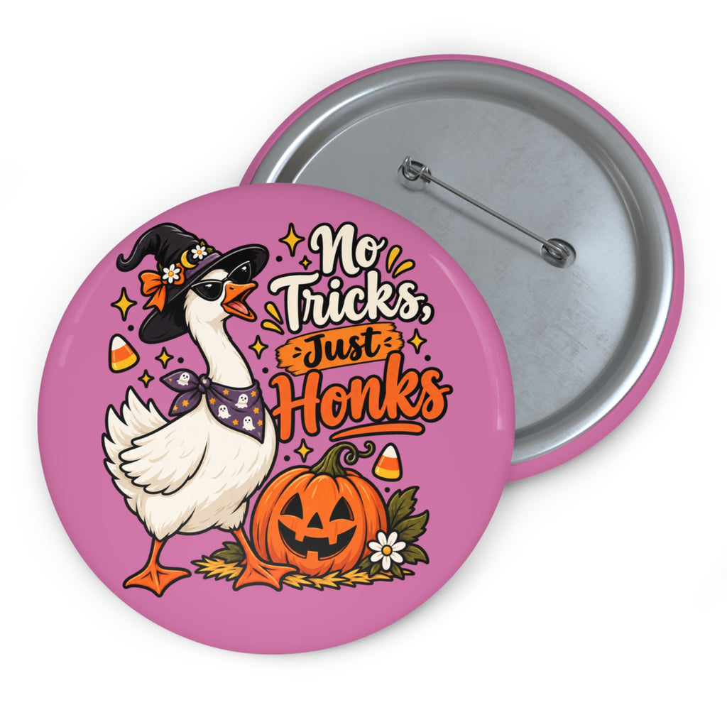 Funny Witch Goose Halloween Pin Button 3 Inch Glossy Spooky Cute Gift