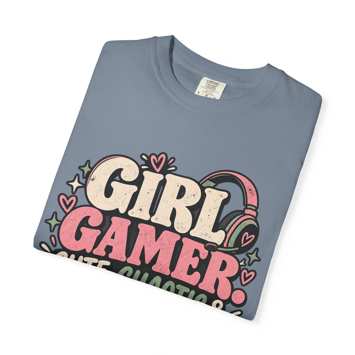 Girl Gamer Cute Chaotic & Carrying the Team | Retro Gaming T-Shirt