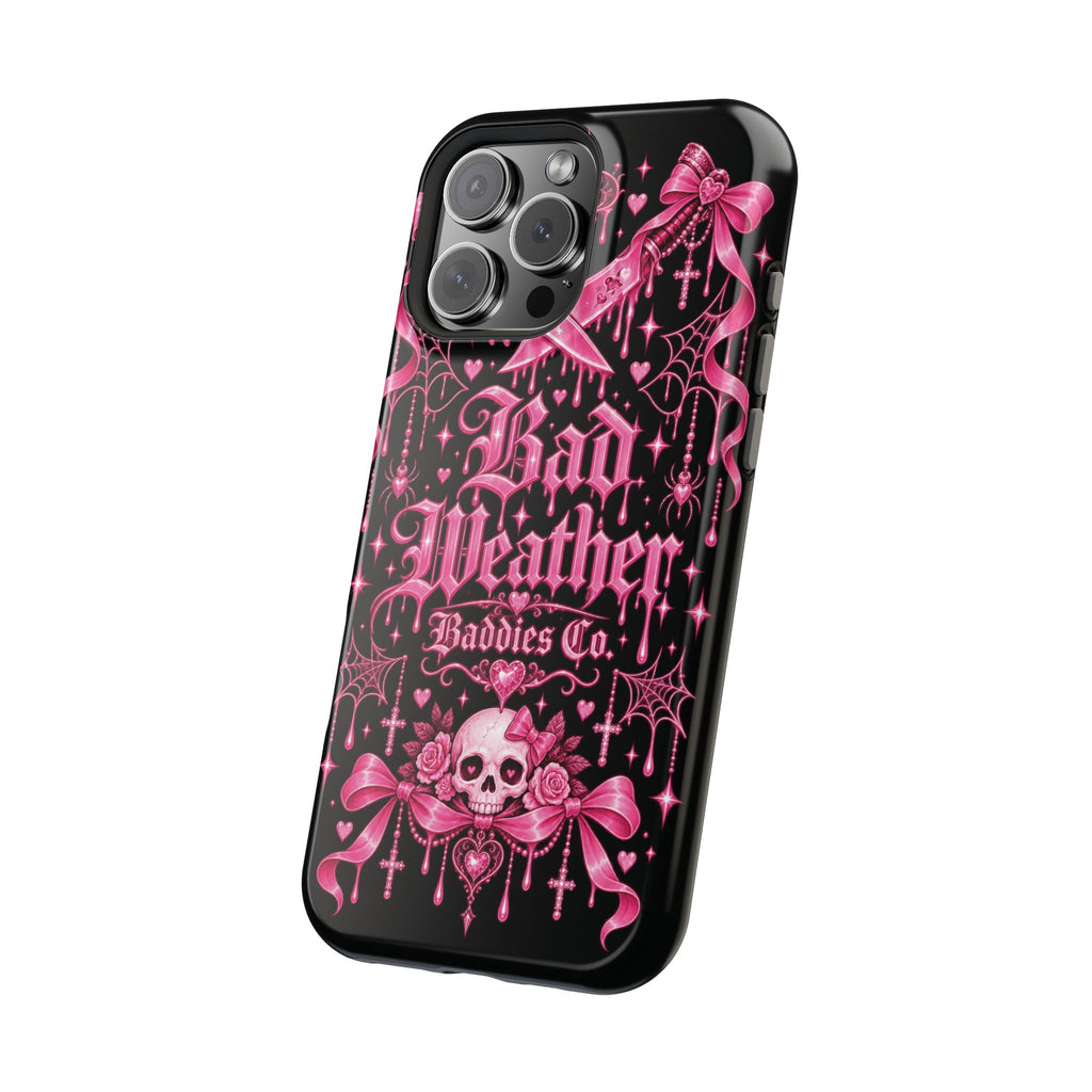 Pink Gothic Magnetic Phone Case With Impact Resistant Protection