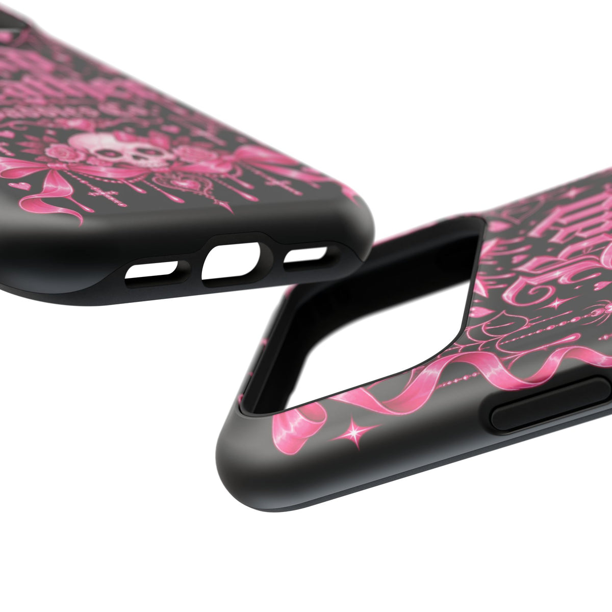 Pink Gothic Magnetic Phone Case With Impact Resistant Protection