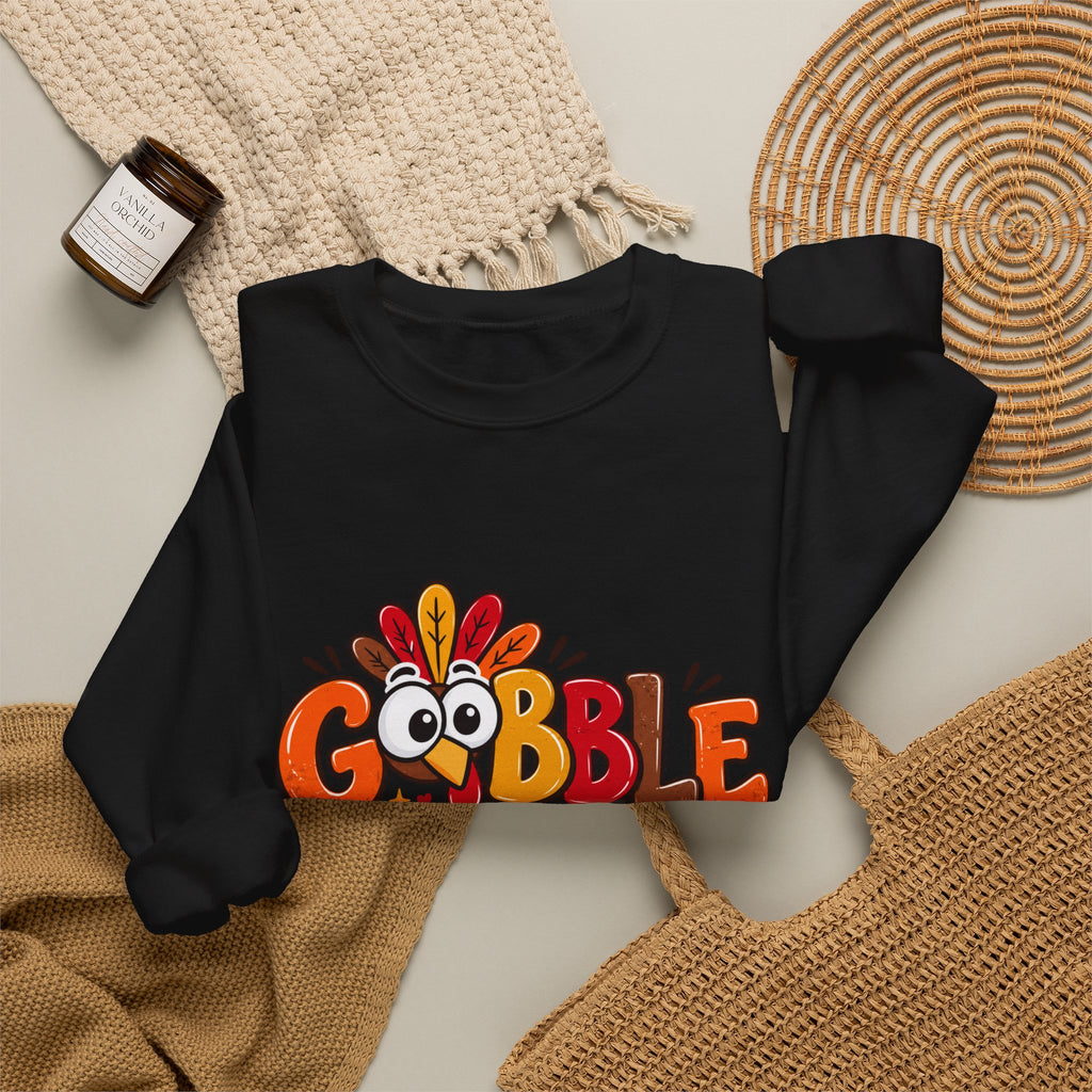 Gobble Till You Wobble Thanksgiving Turkey Unisex Crewneck Sweatshirt