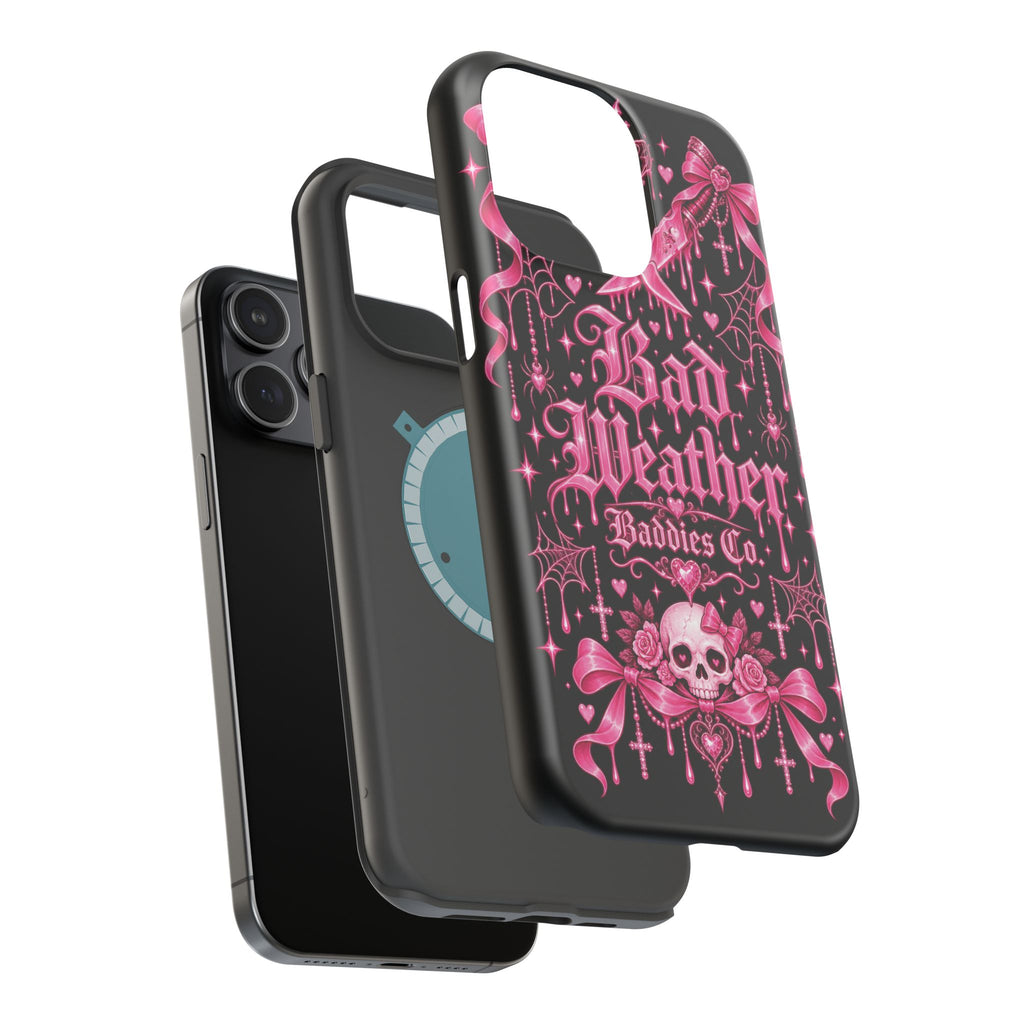 Pink Gothic Magnetic Phone Case With Impact Resistant Protection