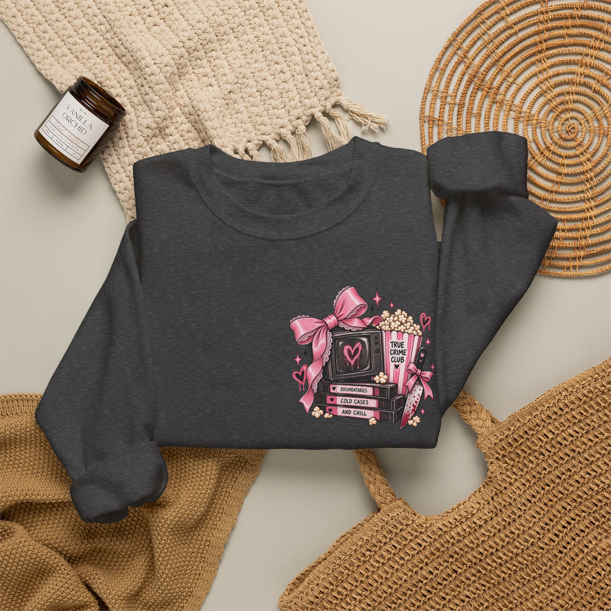 Serial Killer Documentaries and Chill Coquette Crewneck