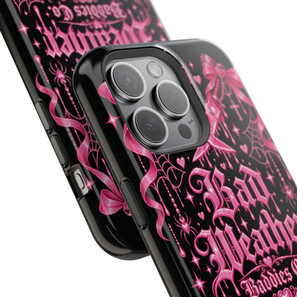 Pink Gothic Magnetic Phone Case With Impact Resistant Protection