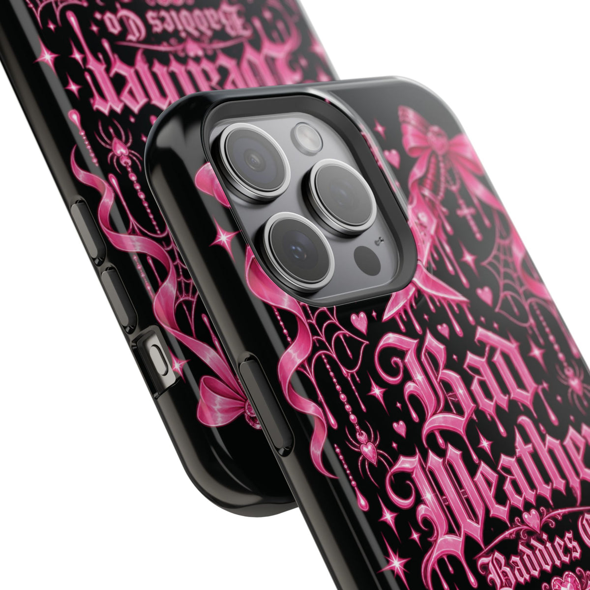 Pink Gothic Magnetic Phone Case With Impact Resistant Protection