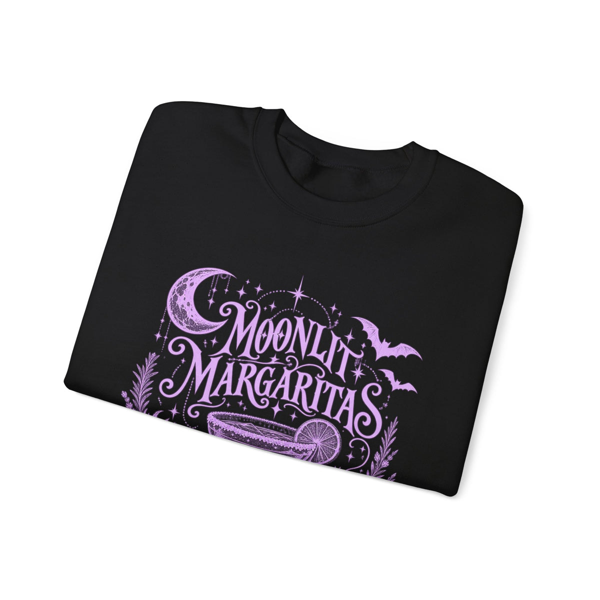 Moonlit Margaritas Witchy Unisex Crewneck Sweatshirt With Celestial Design