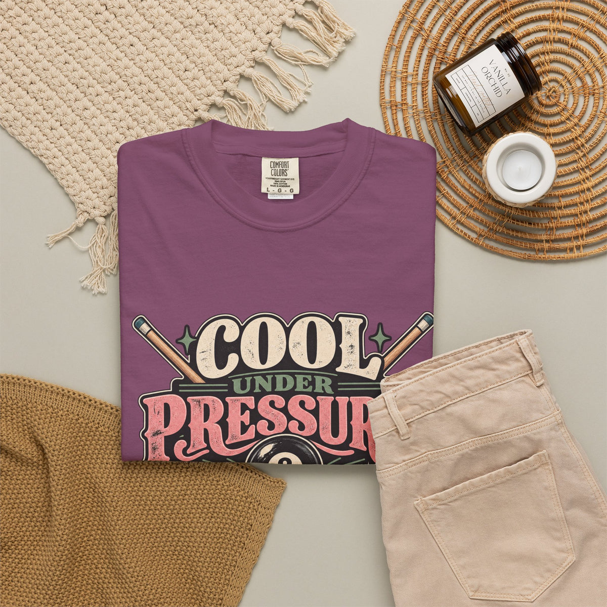 Cool Under Pressure, Deadly With a Cue | Retro Pool T-Shirt