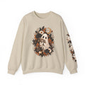 Unisex Autumn Ghost Floral Crewneck Sweatshirt With Spooky Fall Art