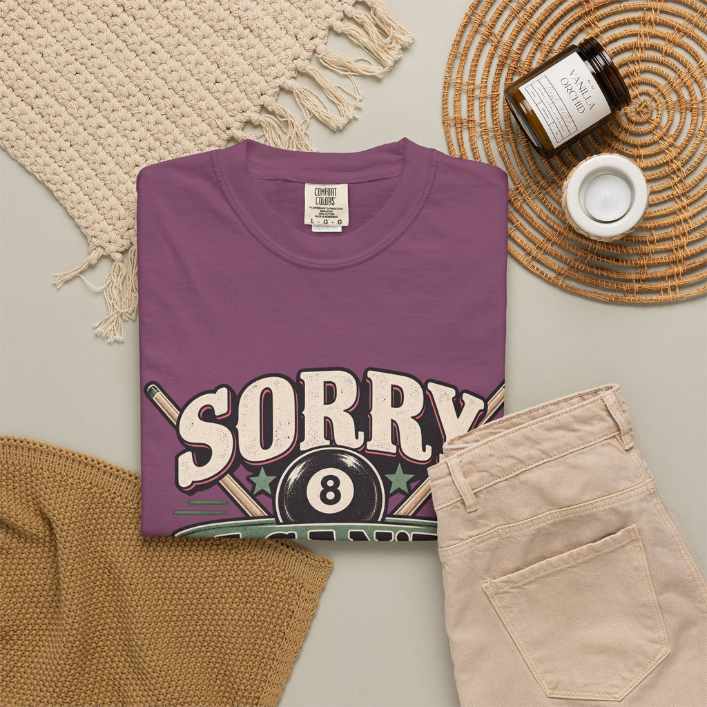Sorry I Can’t, League Night Pool T-Shirt | Retro Billiards Graphic Tee