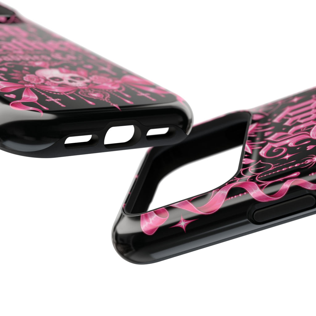 Pink Gothic Magnetic Phone Case With Impact Resistant Protection