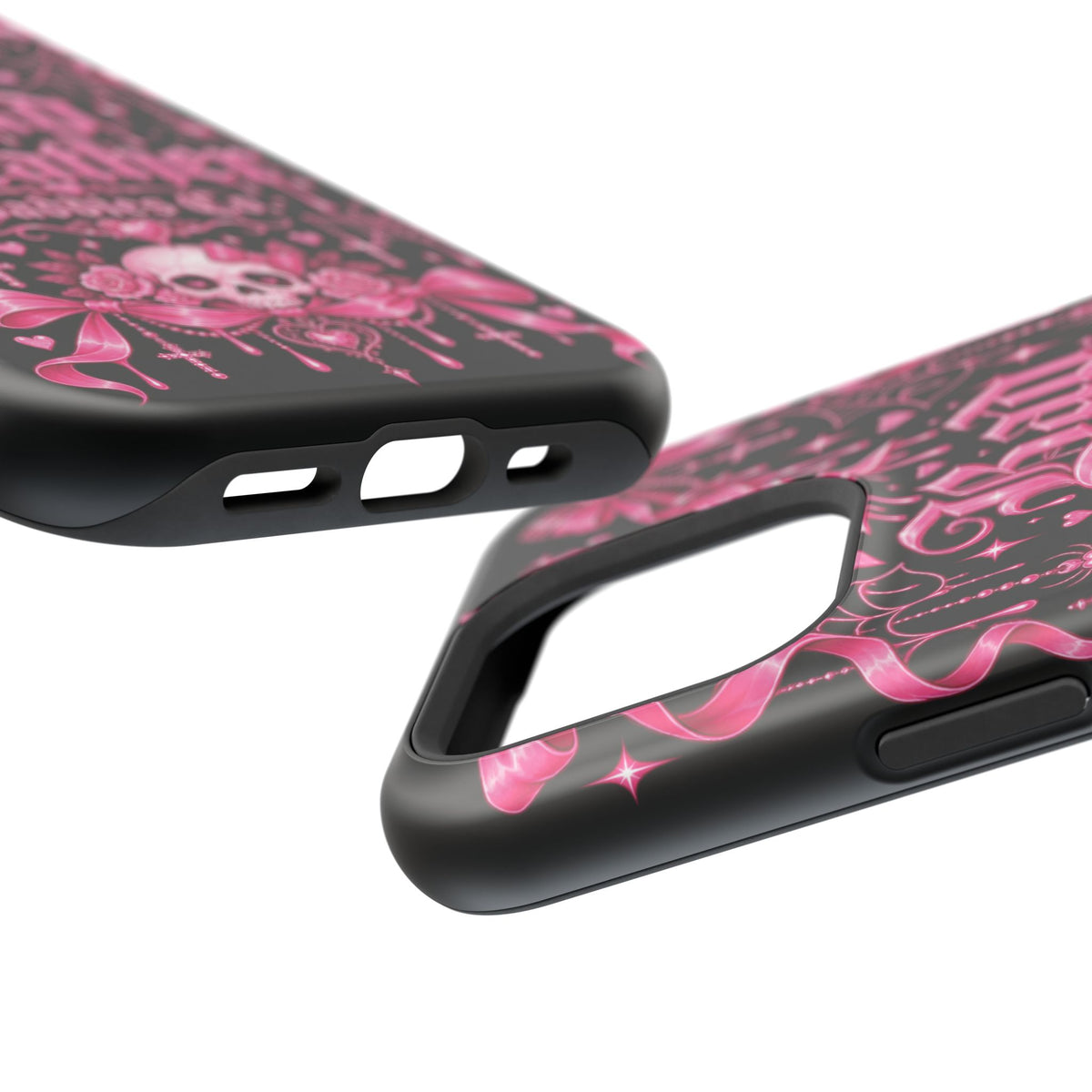 Pink Gothic Magnetic Phone Case With Impact Resistant Protection