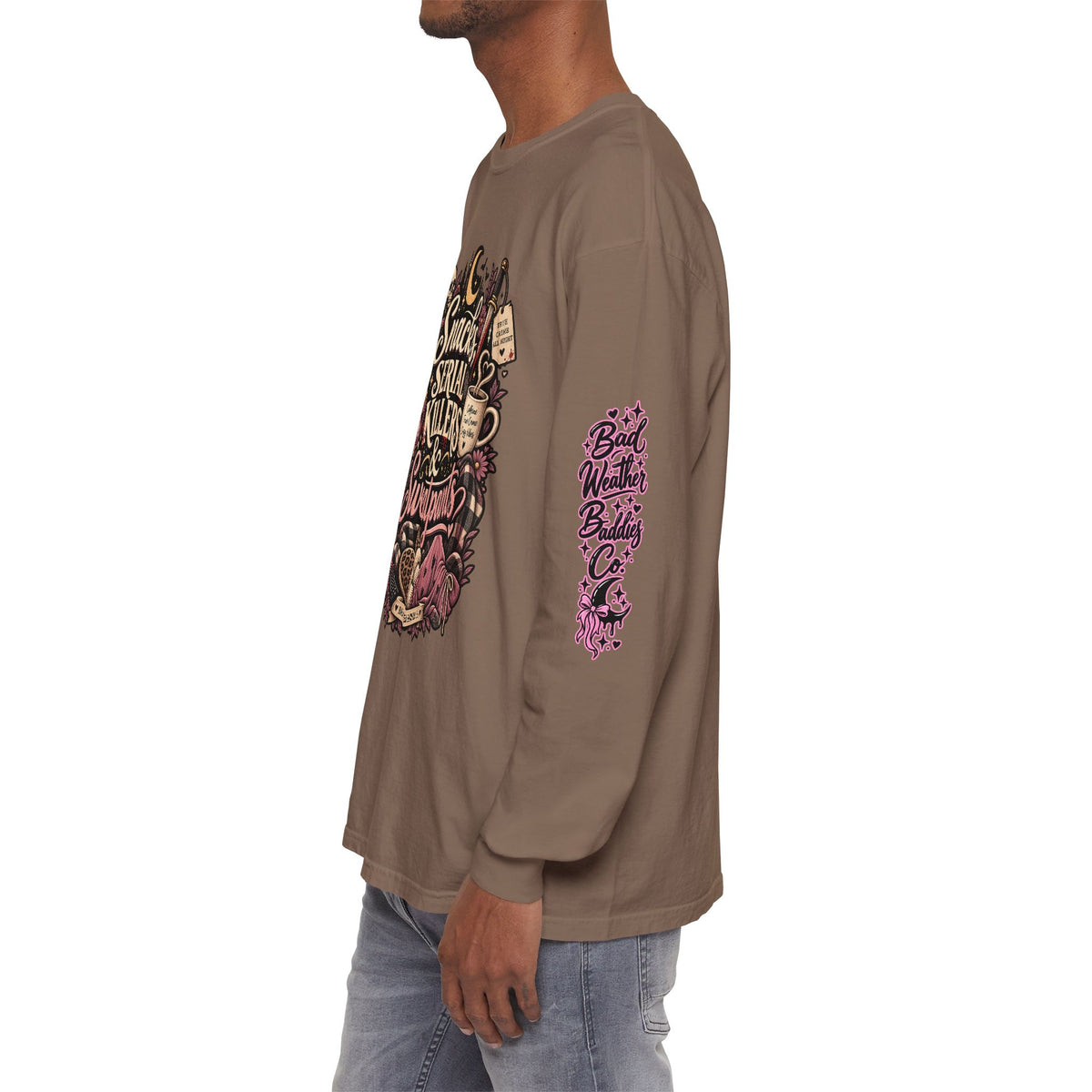 Snacks, Serial Killers & Sweatpants Long Sleeve Shirt | True Crime Lover Comfort Colors Tee | Cozy Crime Graphic Shirt