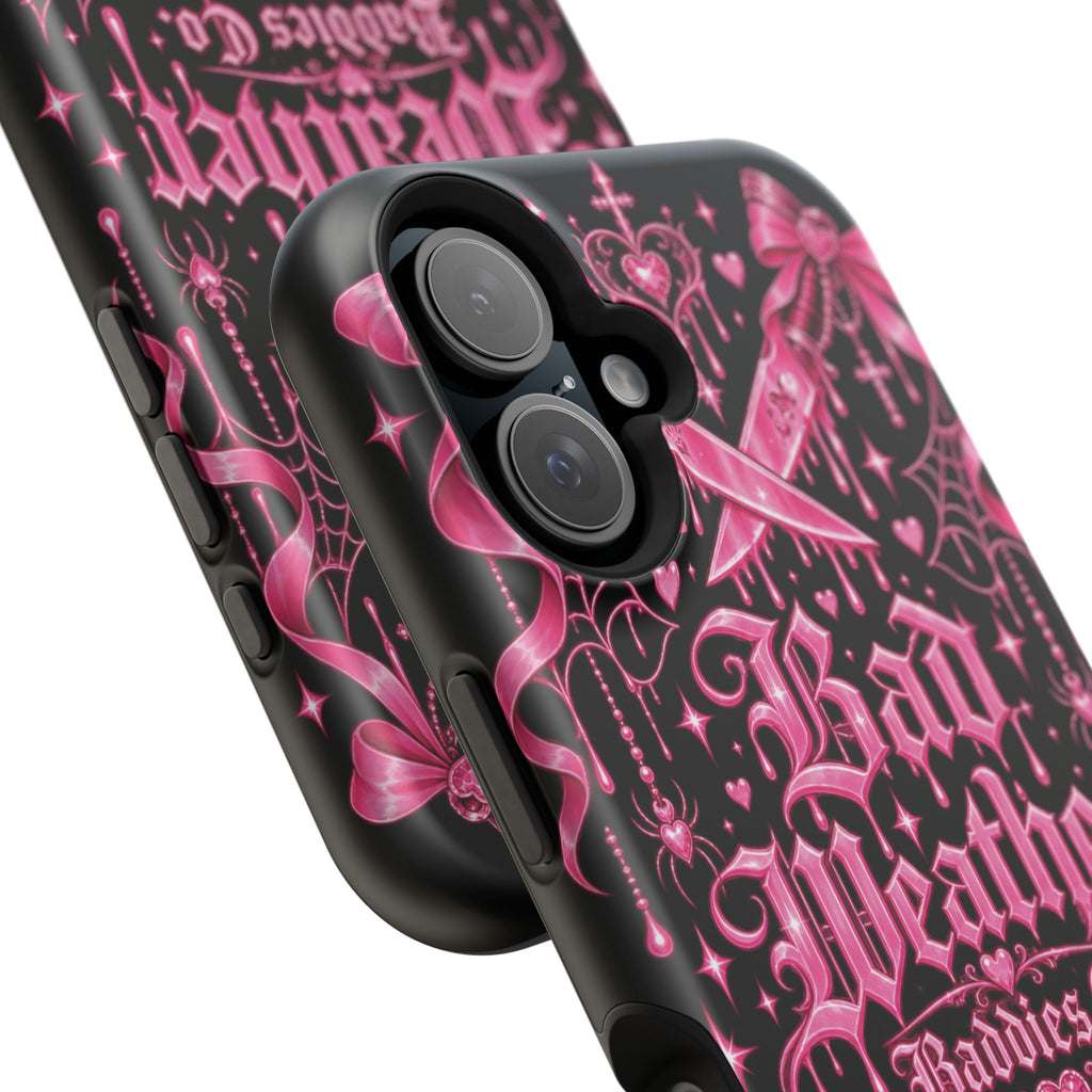 Pink Gothic Magnetic Phone Case With Impact Resistant Protection