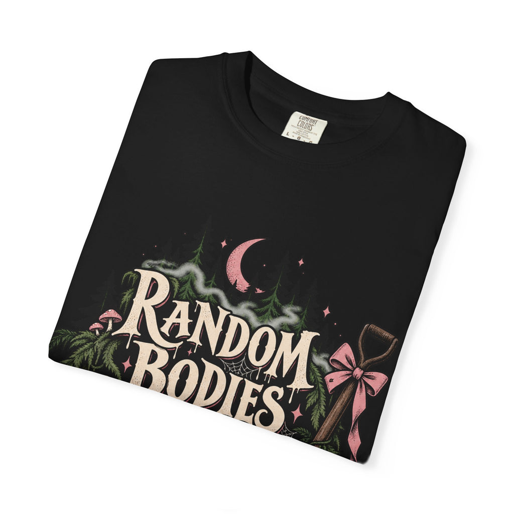 Random Bodies Lying Around Graphic T-Shirt — Dark Humor Halloween Tee