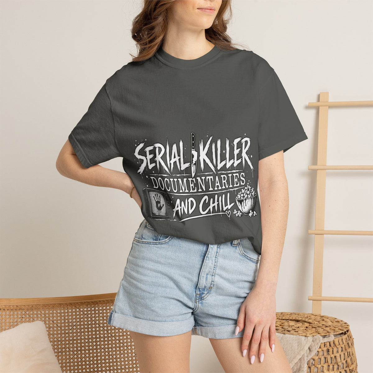 Serial Killer Documentaries and Chill Comfort Colors Tee