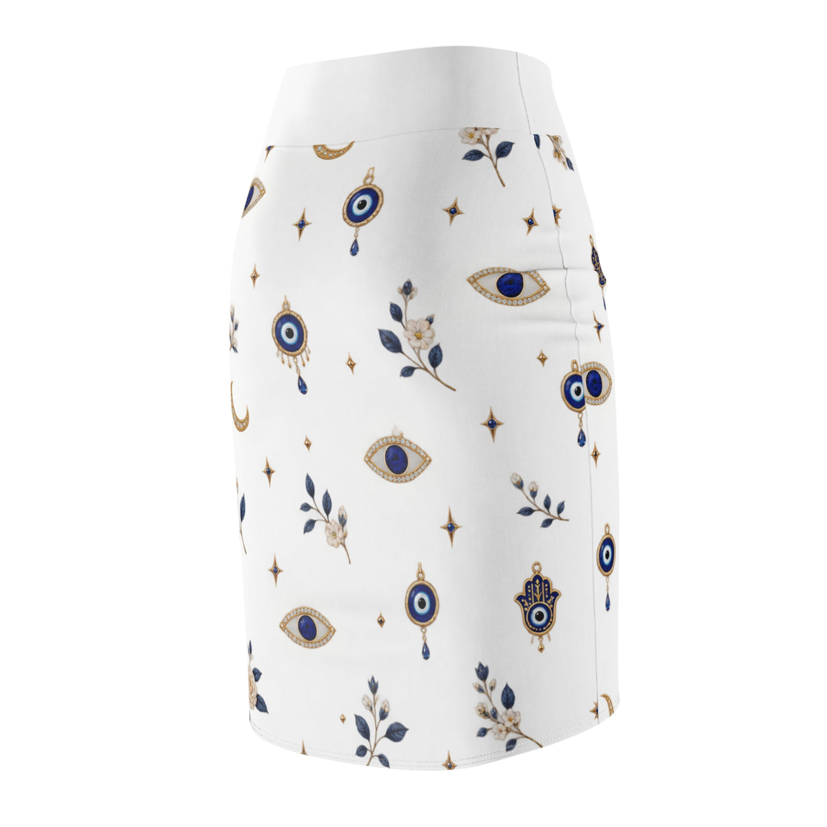 Celestial Evil Eye Pencil Skirt