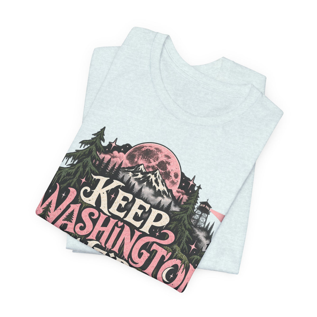Keep Washington Weird Tee for PNW Cryptid Believers and Forest Wanderers