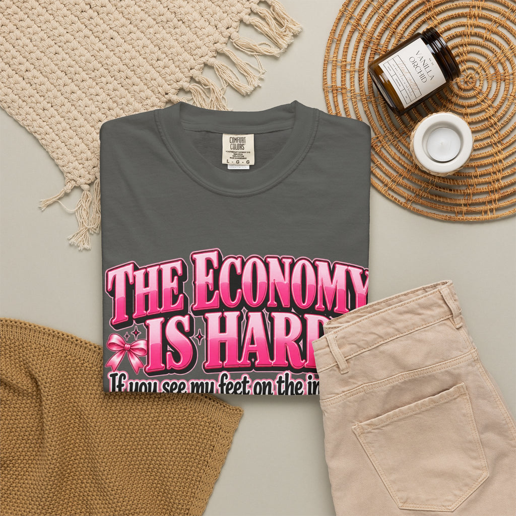 The Economy Is Hard Mind Your Business Coquette Graphic Tee