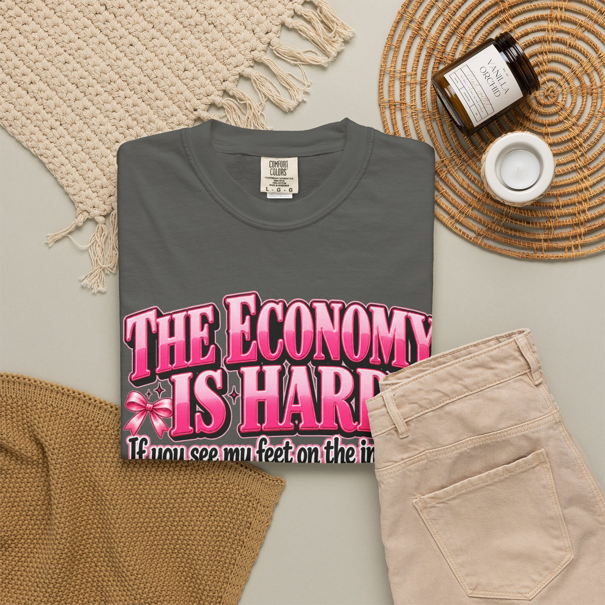 The Economy Is Hard Mind Your Business Coquette Graphic Tee