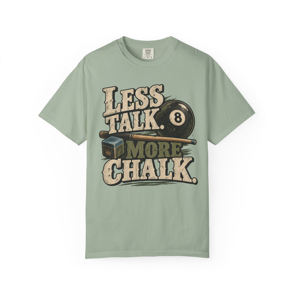 Less Talk, More Chalk Pool T-Shirt | Retro Billiards Graphic Tee
