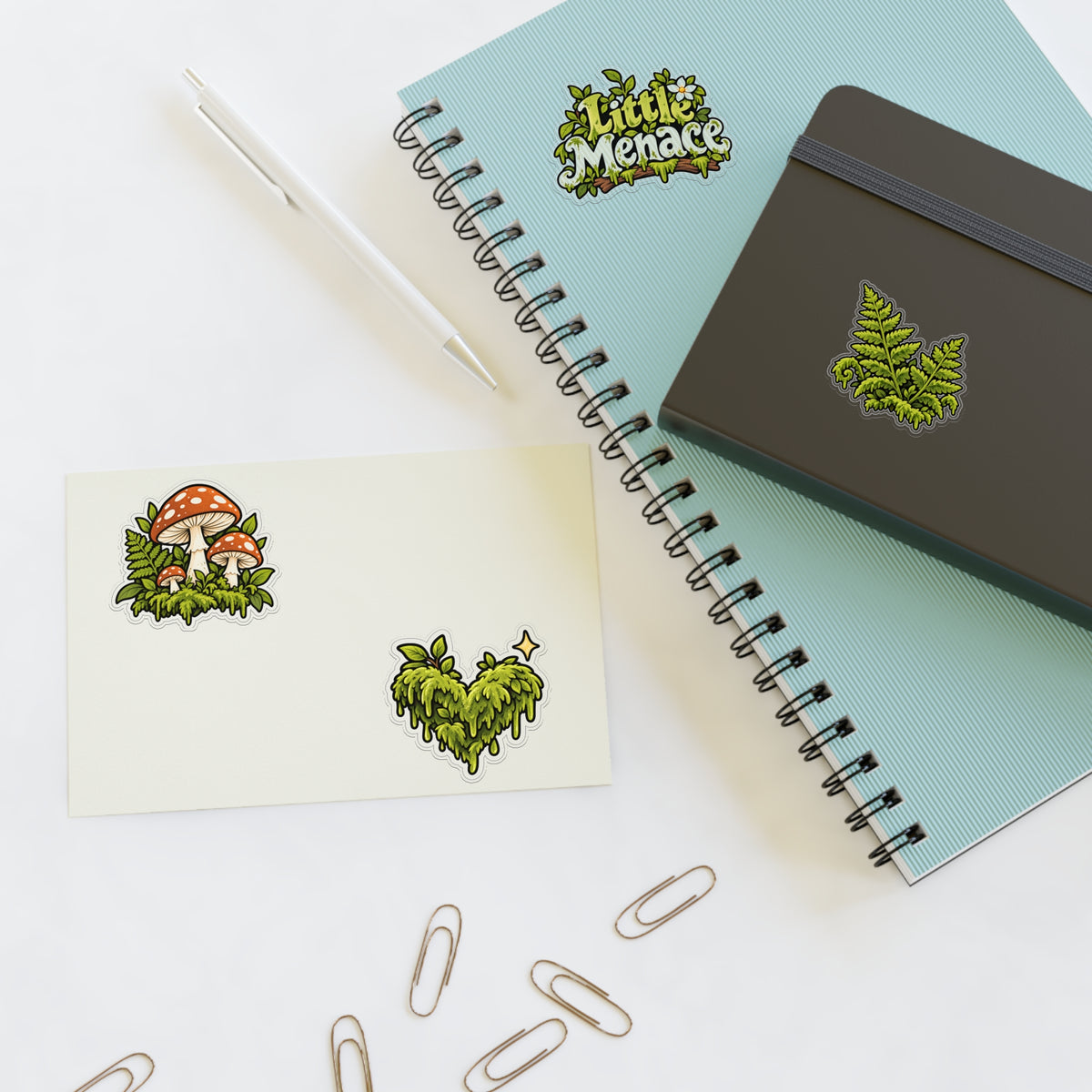 Mossy Little Menace Sticker Sheet — Woodland Mood Pack