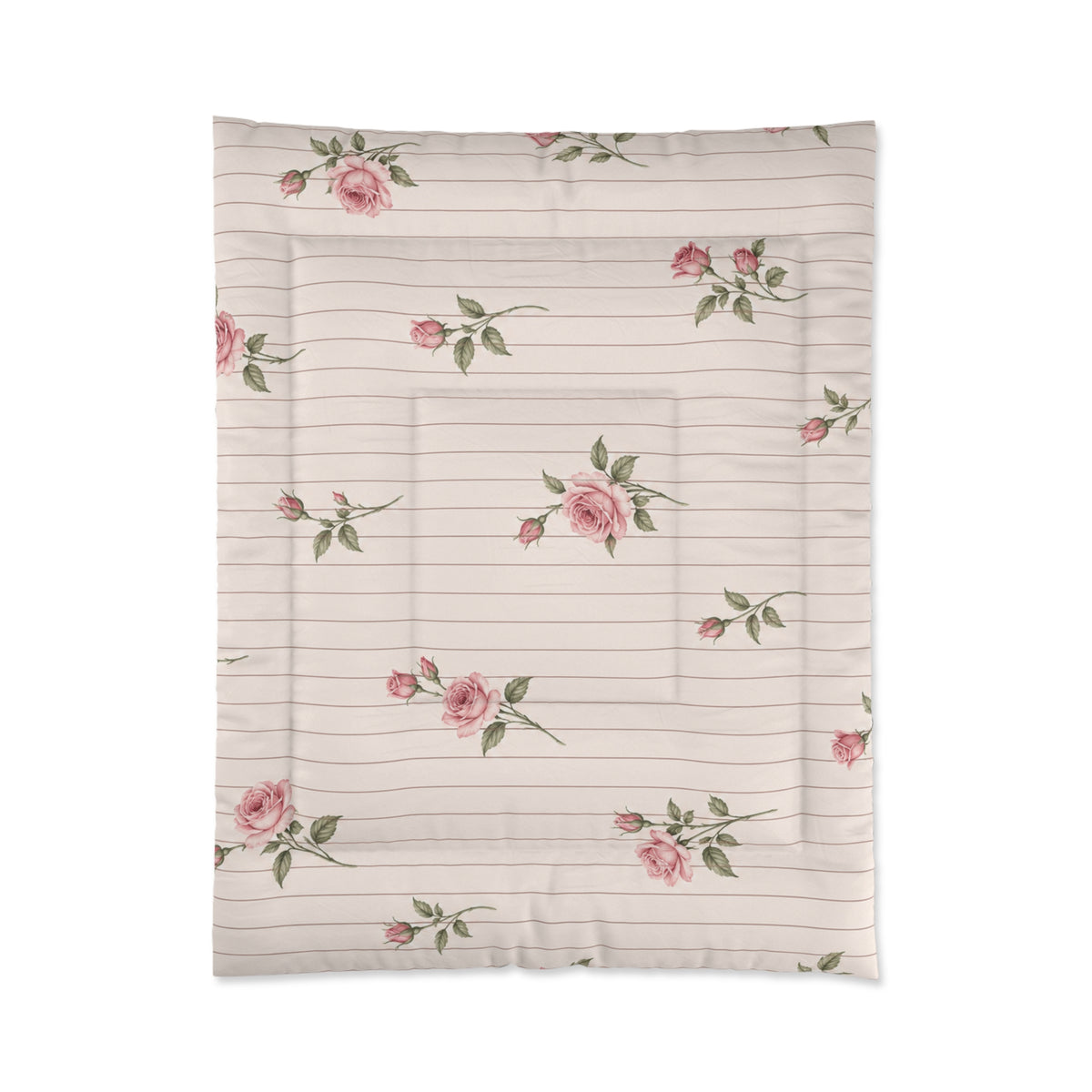 Vintage Rose Floral Comforter | Pink Cottagecore Bedding | Romantic Coquette Bedroom Decor | Floral Bedspread