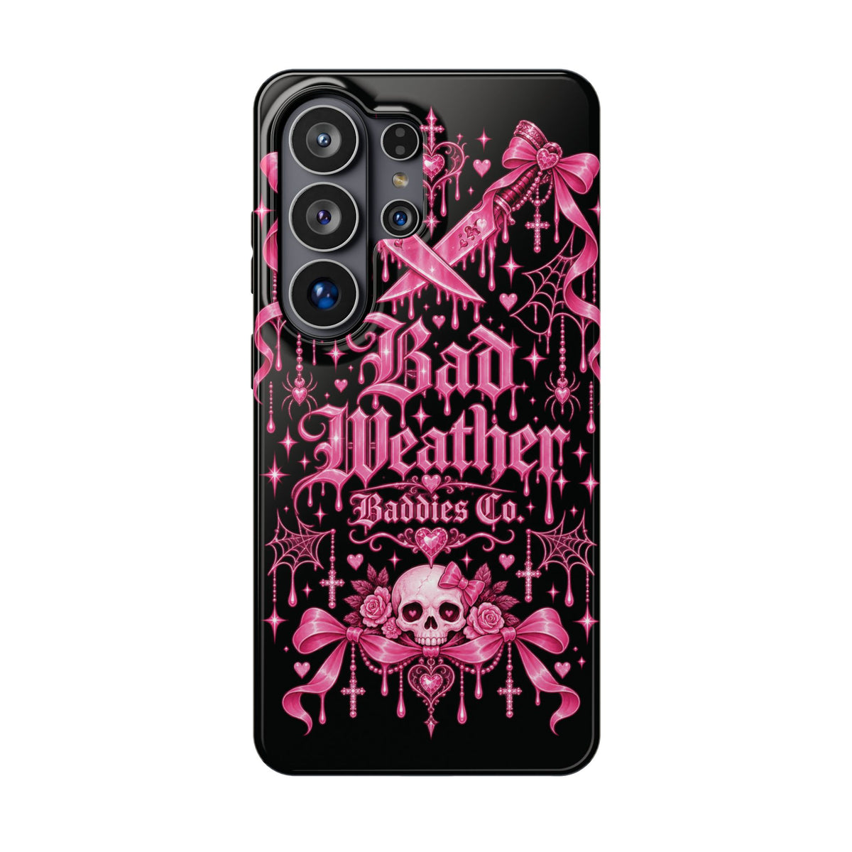 Pink Gothic Magnetic Phone Case With Impact Resistant Protection