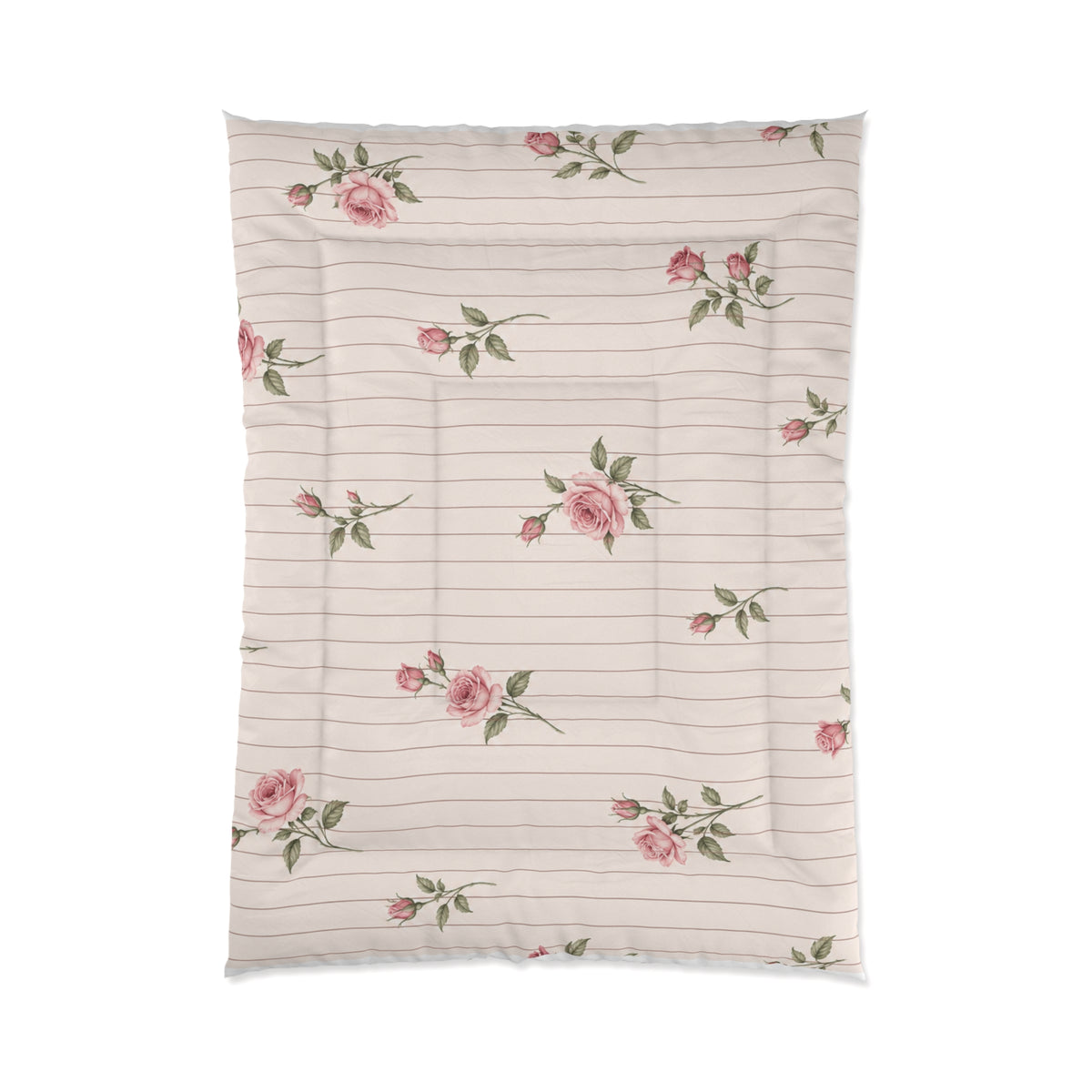 Vintage Rose Floral Comforter | Pink Cottagecore Bedding | Romantic Coquette Bedroom Decor | Floral Bedspread