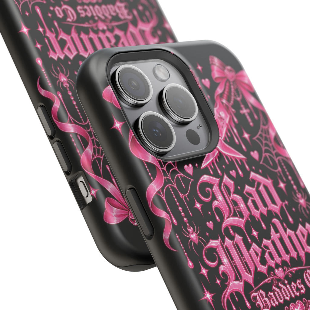 Pink Gothic Magnetic Phone Case With Impact Resistant Protection