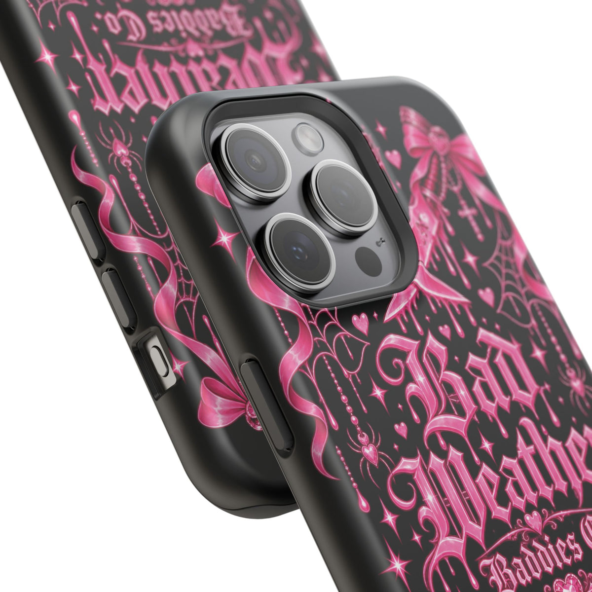 Pink Gothic Magnetic Phone Case With Impact Resistant Protection
