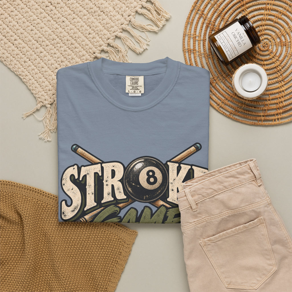 Stroke Game Strong | Retro Pool & Billiards T-Shirt