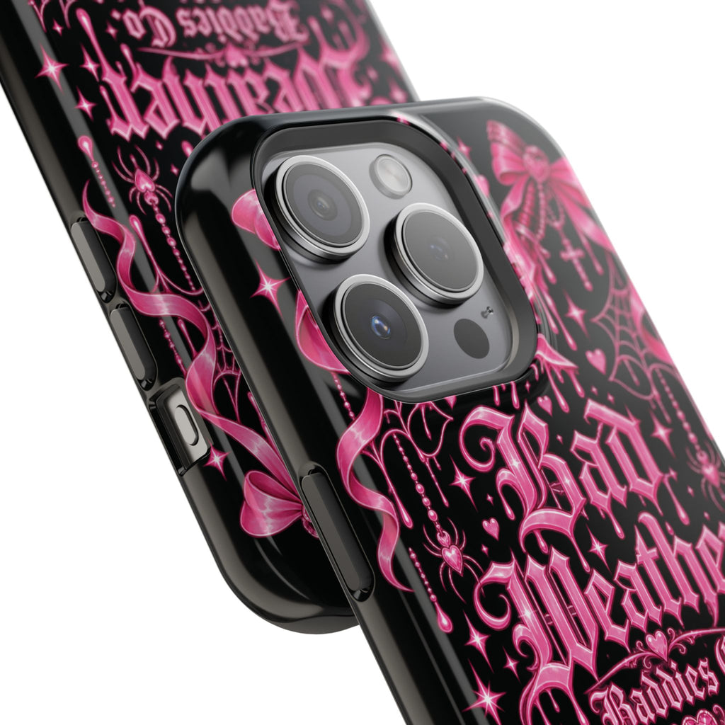 Pink Gothic Magnetic Phone Case With Impact Resistant Protection