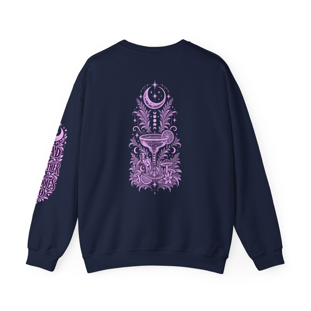 Moonlit Margaritas Witchy Unisex Crewneck Sweatshirt With Celestial Design