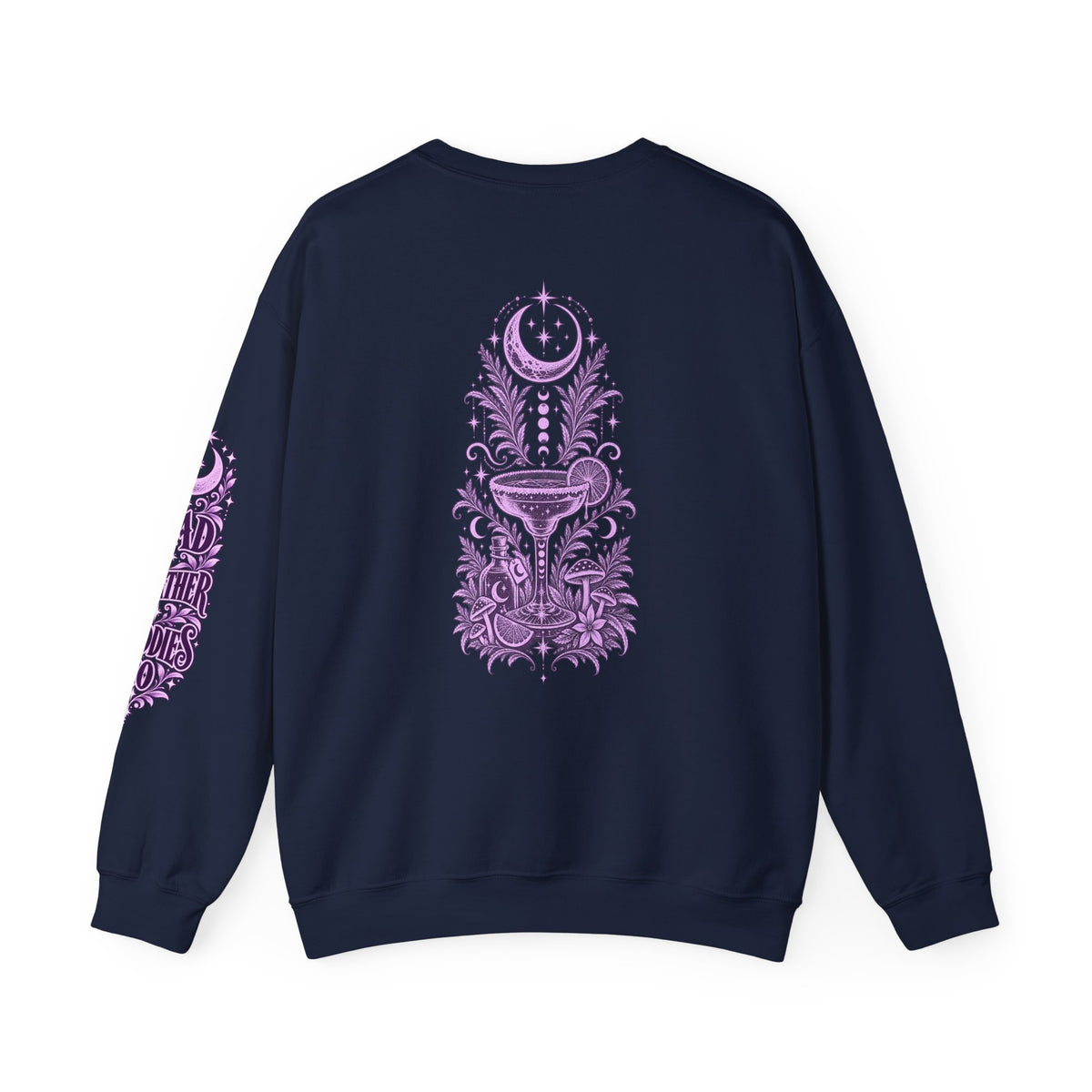 Moonlit Margaritas Witchy Unisex Crewneck Sweatshirt With Celestial Design