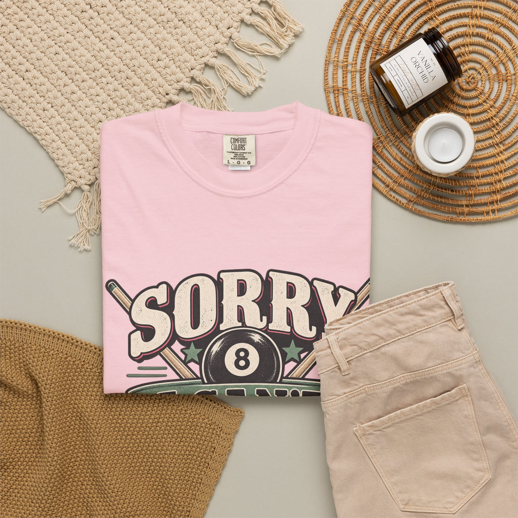 Sorry I Can’t, League Night Pool T-Shirt | Retro Billiards Graphic Tee