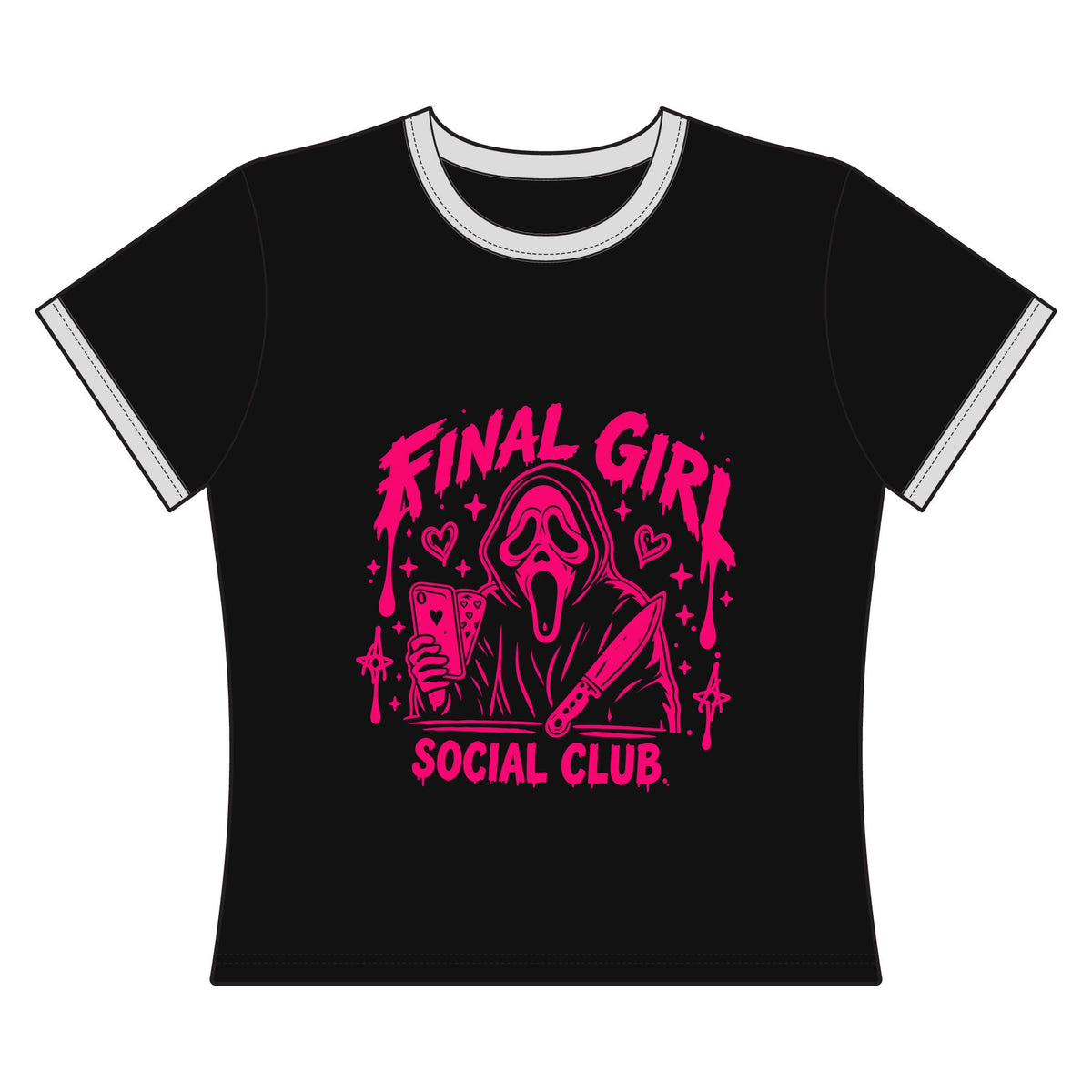 Final Girl Social Club cropped ringer t-shirt
