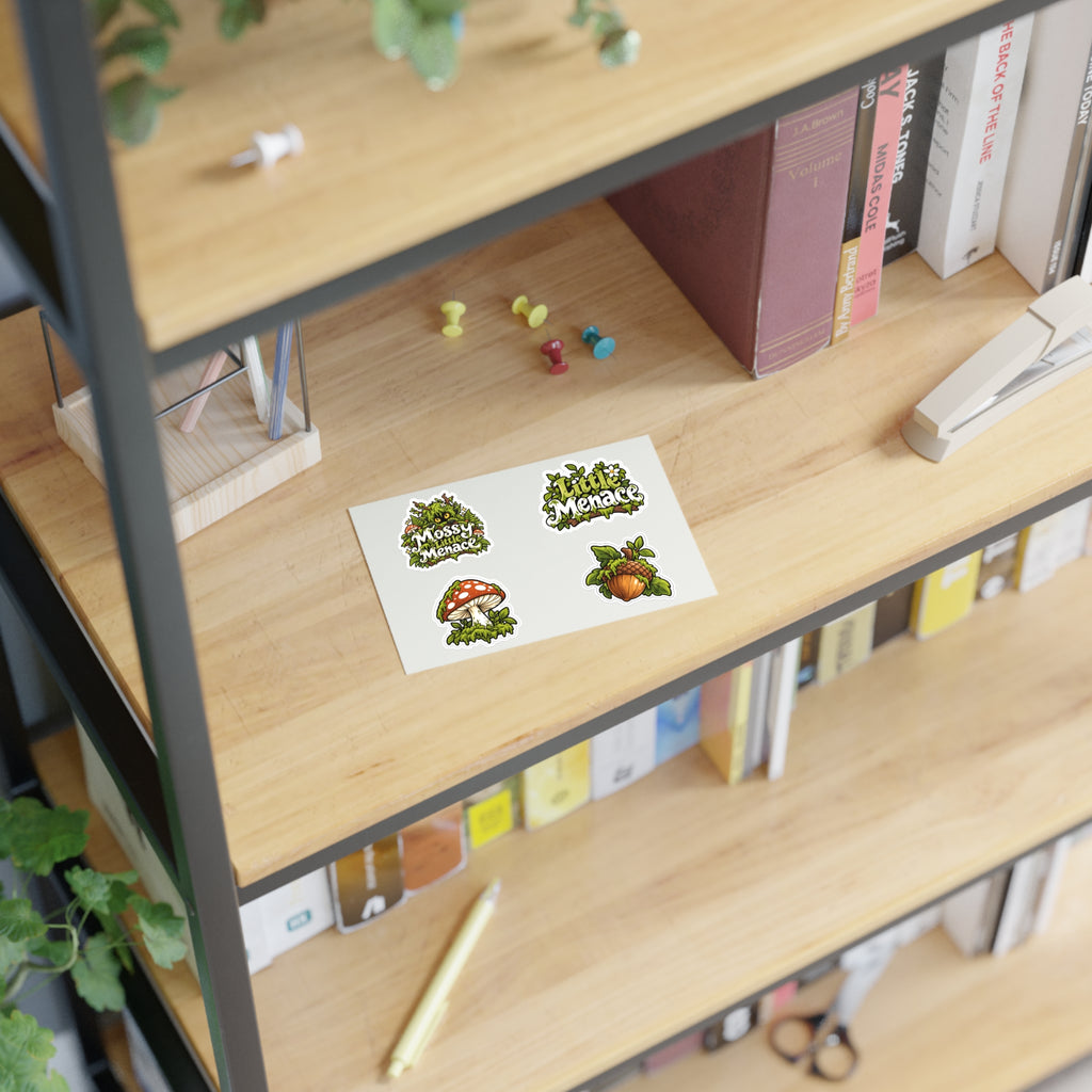 Mossy Little Menace Sticker Sheet — 4 Piece Woodland Pack