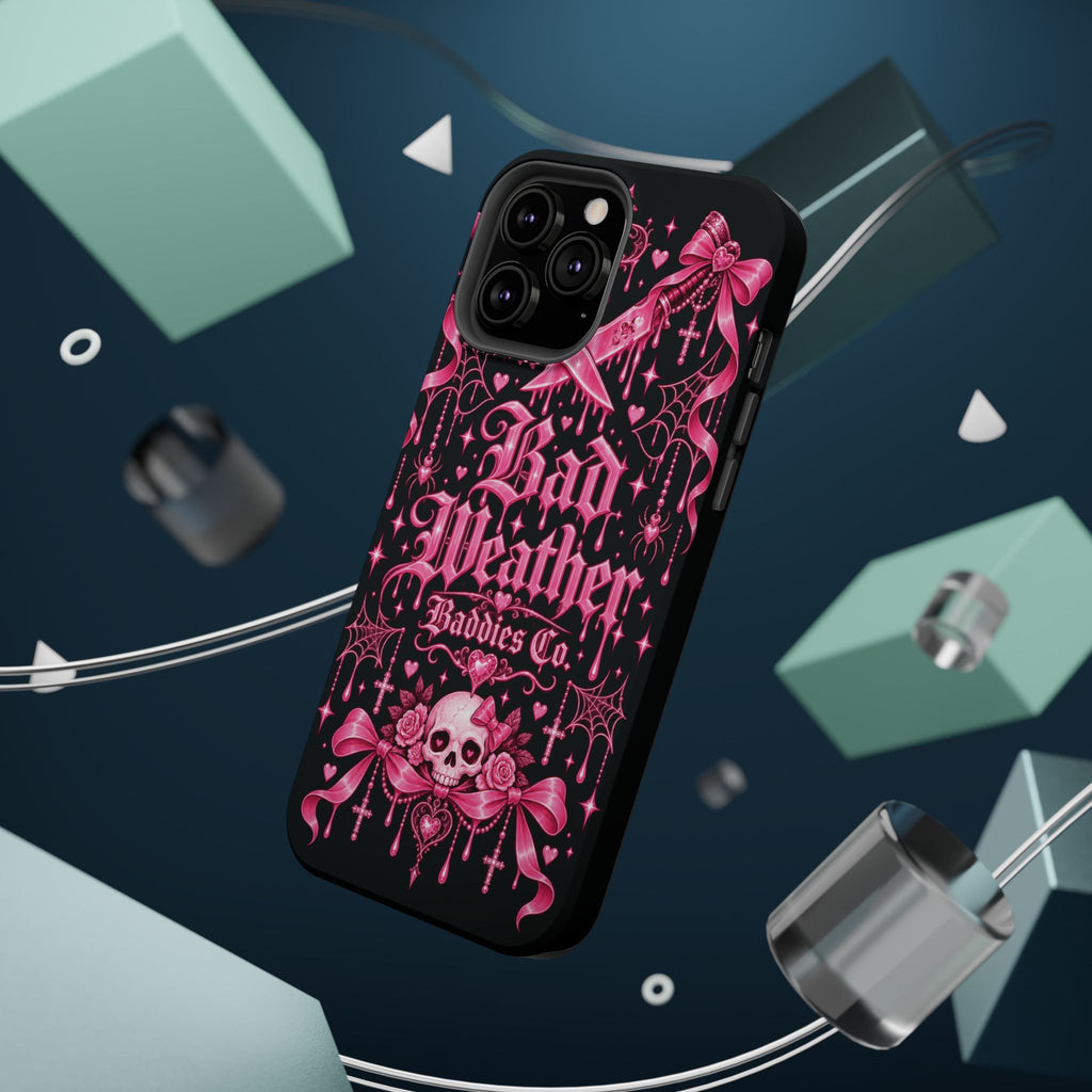 Pink Gothic Magnetic Phone Case With Impact Resistant Protection