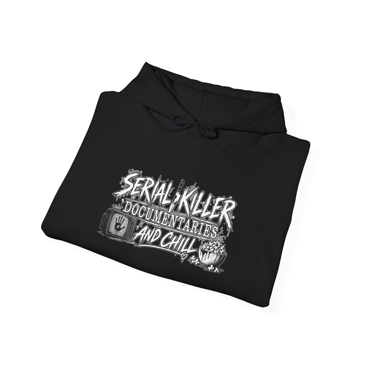 Serial Killer Documentaries and Chill Crime Scene Sleeve Hoodie