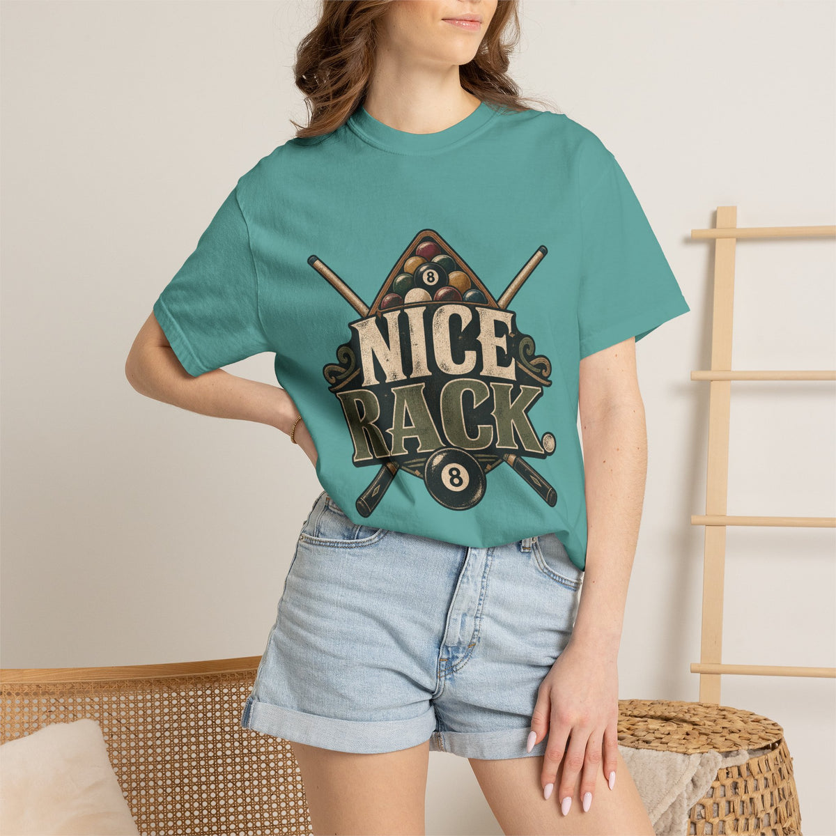 Nice Rack | Funny Retro Pool & Billiards T-Shirt
